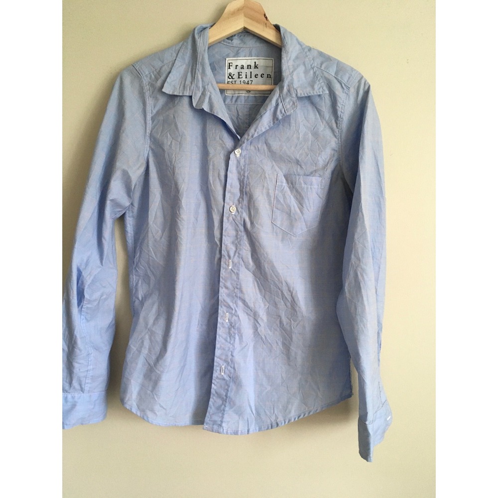 Frank & Eileen Barry Blue Pink Glen Plaid Cotton Button Down Shirt Medium